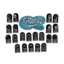 Blue And Black Solar Cover Reel Strap Kit For In-Ground Pools