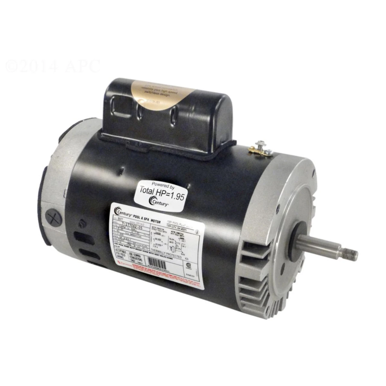 1.5 To 0.20 HP C-Face Full Rated Pool Pump Motor, 1.30 SF 3 1.5 To 0.20 HP C-Face Full Rated Pool Pump Motor, 1.30 SF