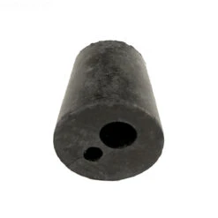 1" Black 2 Hole Rubber Cord Stopper Seals Pool Light Conduit