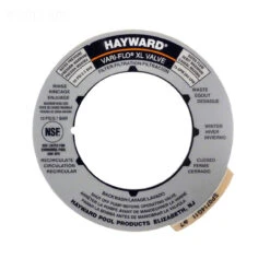 Gray Multi-Port Pool Sand Filter Valve Round Label Plate