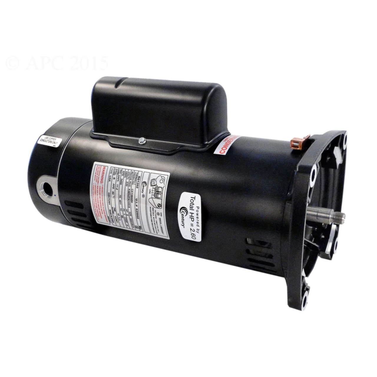 2 HP Black Flanged Full Rated Pool Pump Motor, 1.3 SF 3 2 HP Black Flanged Full Rated Pool Pump Motor, 1.3 SF