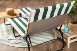 82" Green And White Striped Rectangular Lounge Chair Beach Towel -Pool Safe Pro dii2070339a 5 45396.1667668952