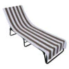 82" Stone Gray And White Striped Rectangular Lounge Chair Beach Towel 2 82" Stone Gray And White Striped Rectangular Lounge Chair Beach Towel -Pool Safe Pro dii2070342a 1 06639.1667668952