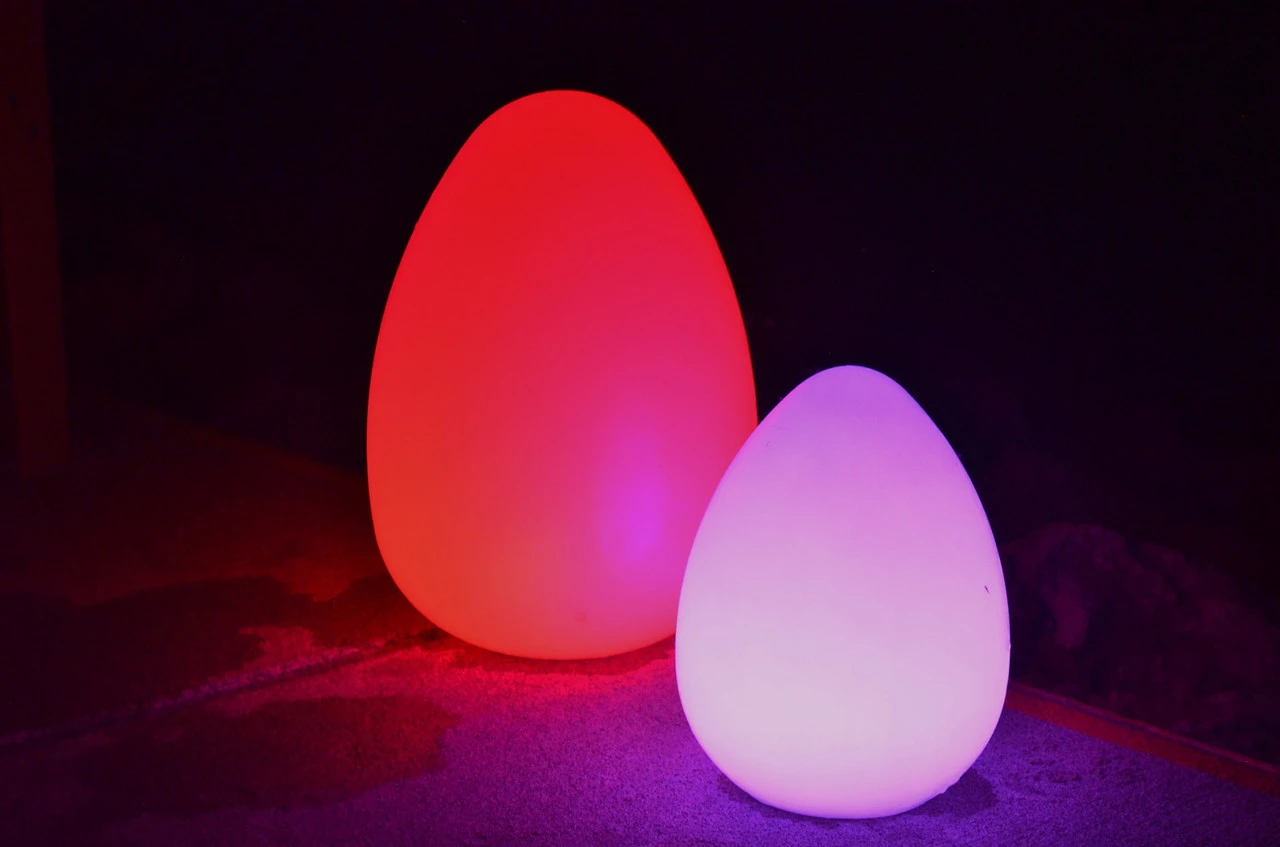 17" Alpha Remote Controlled Portable LED Illuminated Color Changing Egg 4 17" Alpha Remote Controlled Portable LED Illuminated Color Changing Egg - Image 2