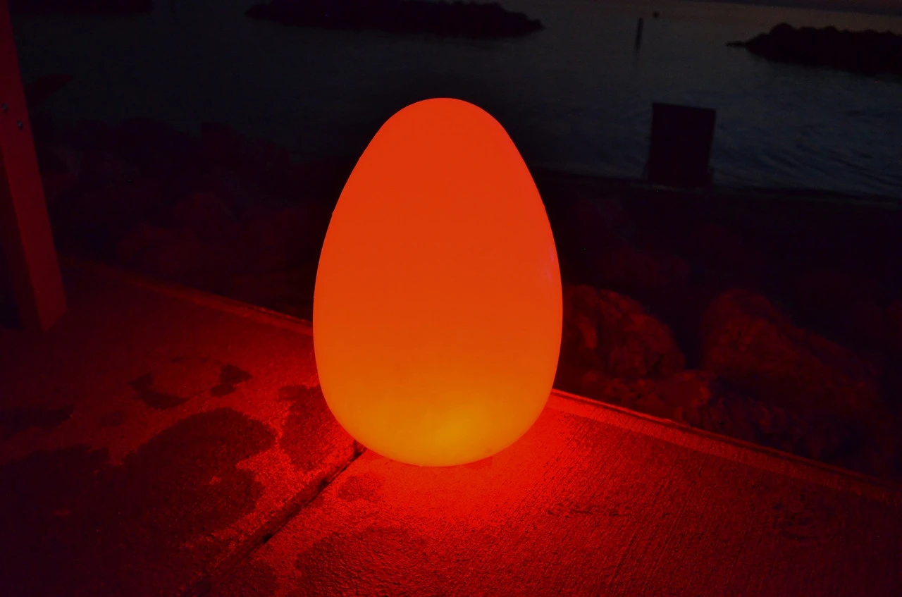 17" Alpha Remote Controlled Portable LED Illuminated Color Changing Egg 3 17" Alpha Remote Controlled Portable LED Illuminated Color Changing Egg