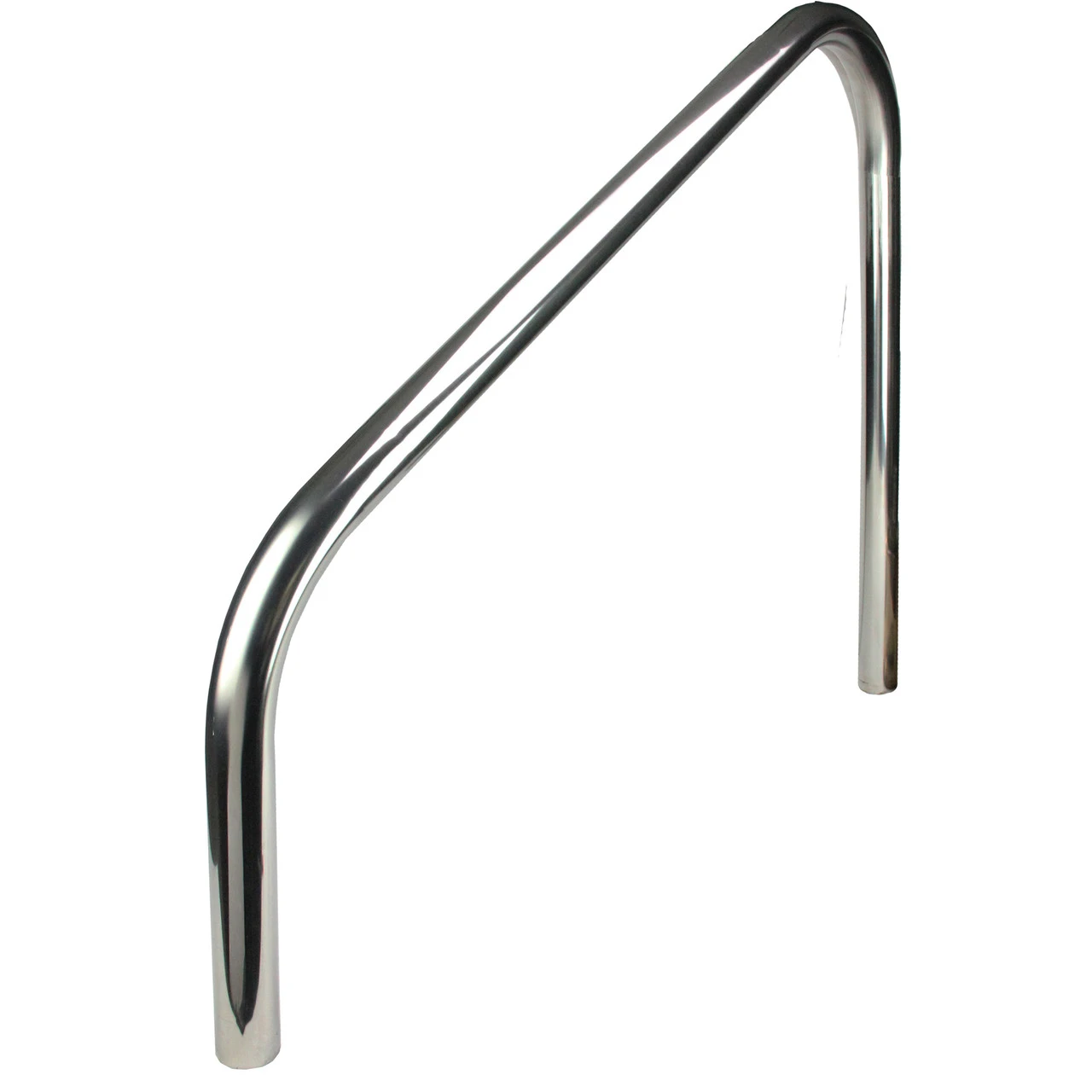 Set Of 2 Silver Sloped Swimming Pool Handrails 38" 4 Set Of 2 Silver Sloped Swimming Pool Handrails 38" - Image 2