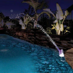 LED Lighted Cascade Waterfall Swimming Pool Fountain