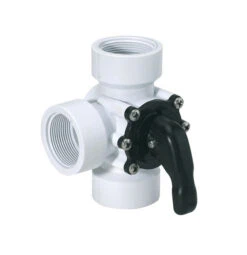 5.5" White HydroTools Swimming Pool And Spa Standard 3-Way Valve
