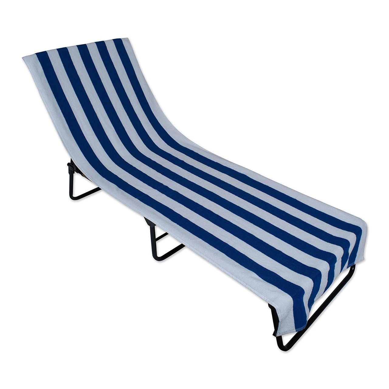 82" Blue And White Stripe With Top Fitted Pocket Beach Towel 3 82" Blue And White Stripe With Top Fitted Pocket Beach Towel