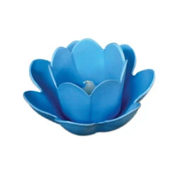 8.5 Blue Floating Enchanting Blossom Light With Votive Candle For Pool