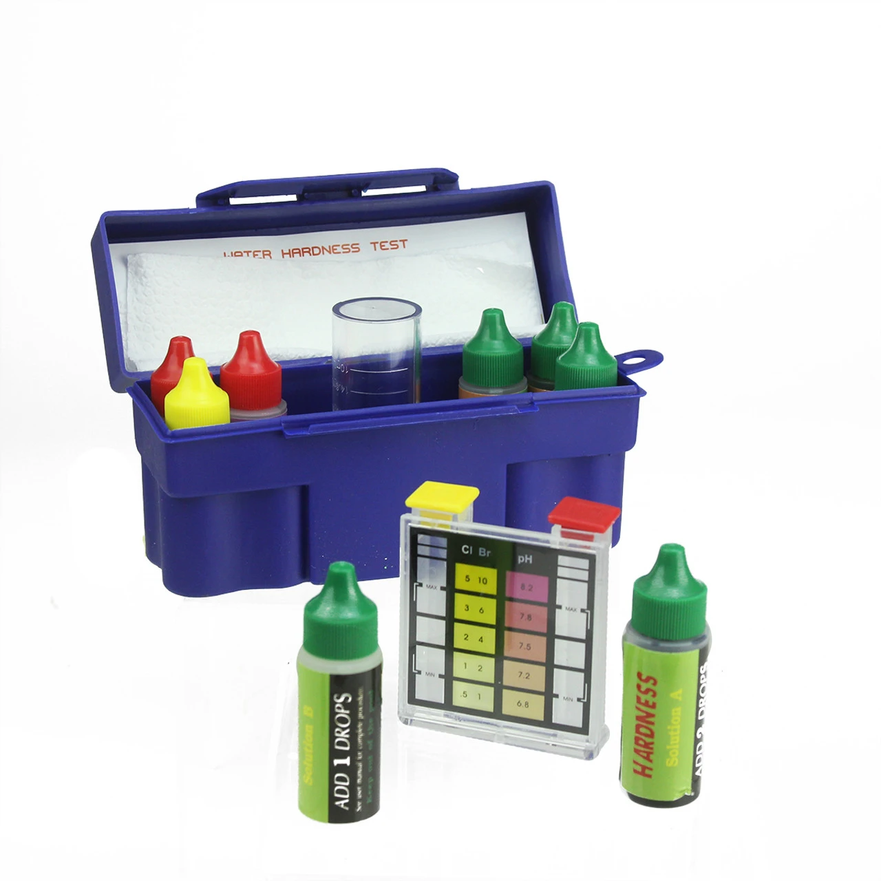 6-Way Test Kit With Testing Block And Case For Swimming Pools And Spas 2 6-Way Test Kit With Testing Block And Case For Swimming Pools And Spas