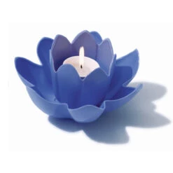 7.5" Blue Hydrotools Pool Or Spa Floating Flower Candle Light