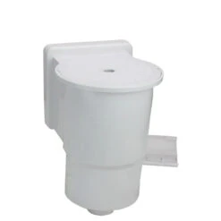 13.75" White Wide Mouth Thru Wall Skimmer With Brace And Face Plate -Pool Safe Pro northlight ew36789 03 20375.1667586046