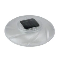 7.5" Clear Color Changing Solar Powered Floating Disc Pool Light