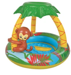 40" Monkey With Palm Trees Inflatable Kiddie Swimming Pool
