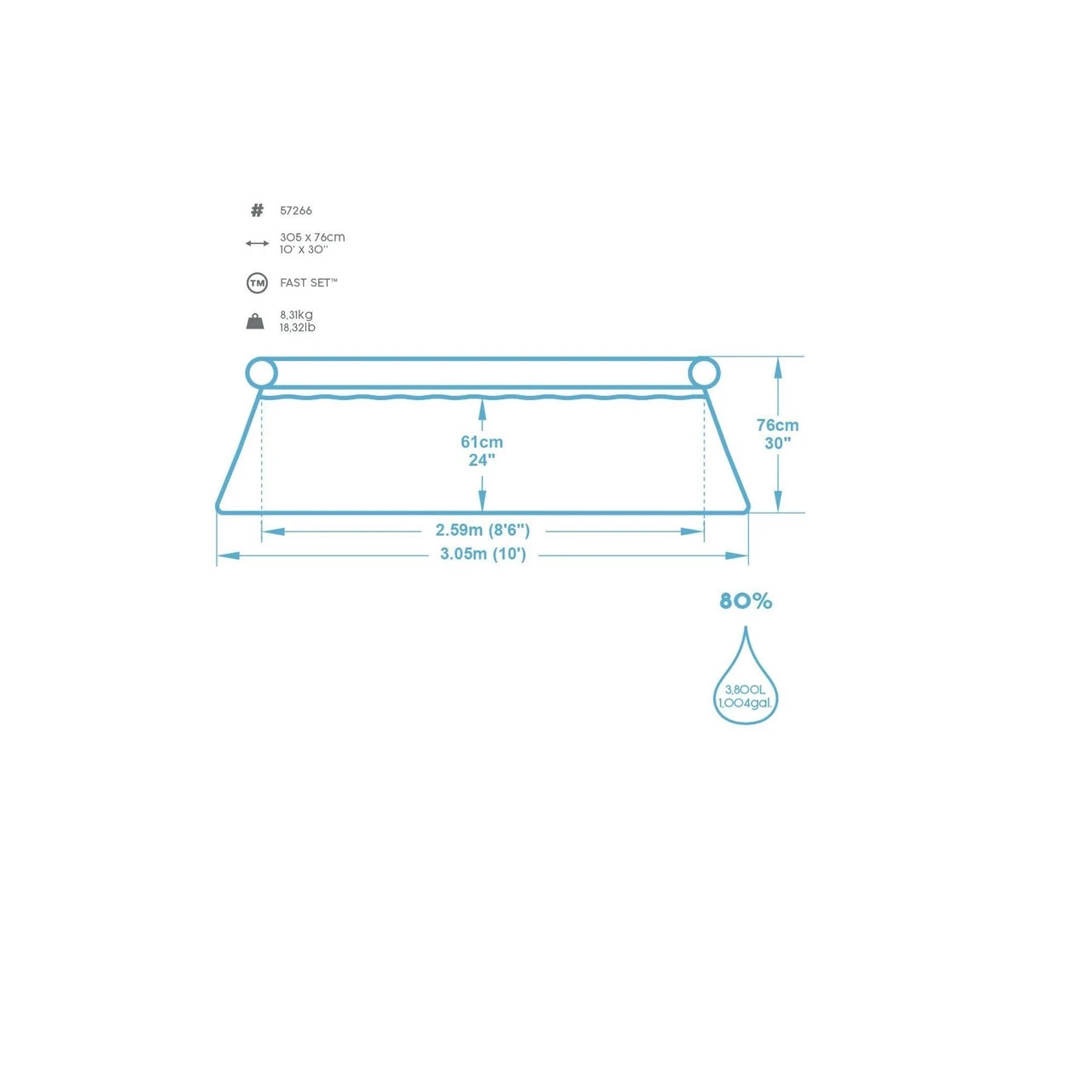 10ft Round Inflatable Easy Set Kids Swimming Pool With Filter Pump 6 10ft Round Inflatable Easy Set Kids Swimming Pool With Filter Pump - Image 4