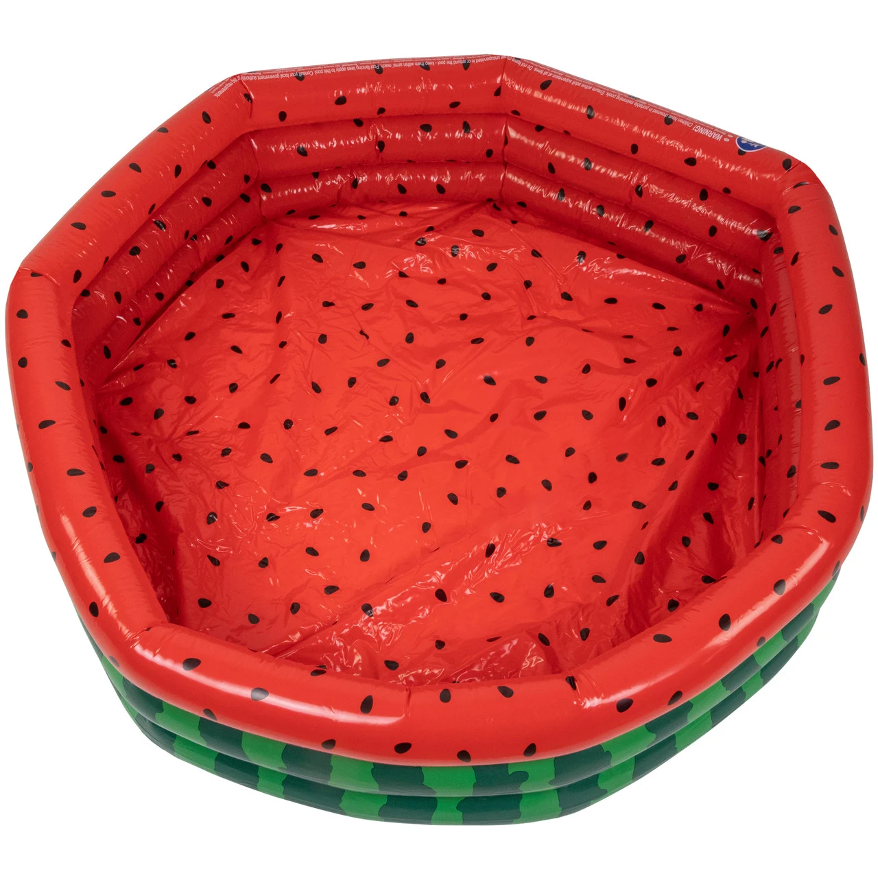 47" Inflatable Round 3 Ring Watermelon Kiddie Swimming Pool 5 47" Inflatable Round 3 Ring Watermelon Kiddie Swimming Pool - Image 3