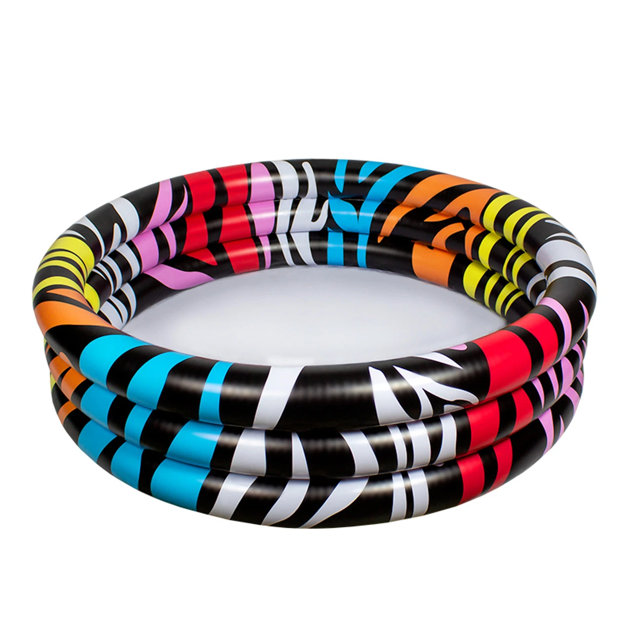 36" Inflatable Multi-Color Zebra Striped Children's Wading Swimming Pool 3 36" Inflatable Multi-Color Zebra Striped Children's Wading Swimming Pool
