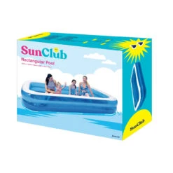8.5' Blue And White Inflatable Rectangular Swimming Pool -Pool Safe Pro poolcentral jl 10291 08 12855.1686006407