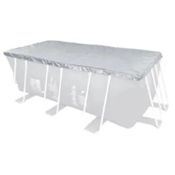 5.9' X 12.6' Gray Rectangular Pool Cover With Rope Ties -Pool Safe Pro poolcentral jl 17243 1 3 91095.1685976918