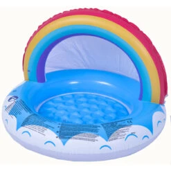 37" Inflatable Rainbow Canopy Baby Swimming Pool -Pool Safe Pro poolcentral jl 57155 04 97868.1685920521