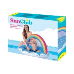 37" Inflatable Rainbow Canopy Baby Swimming Pool -Pool Safe Pro poolcentral jl 57155 07 20156.1685920522