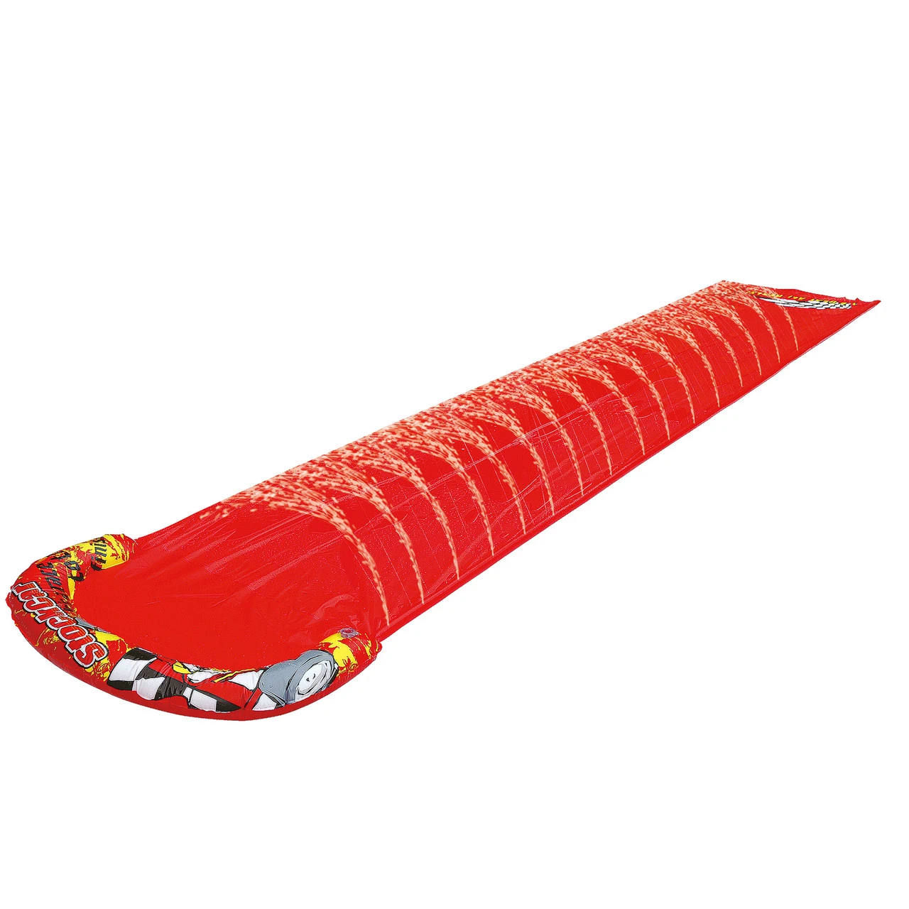 16.5' Red And Yellow Inflatable Race Car Water Slide 2 16.5' Red And Yellow Inflatable Race Car Water Slide