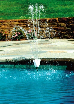 23-Inch Blue Adjustable Wall Flower Water Fountain For Swimming Pools