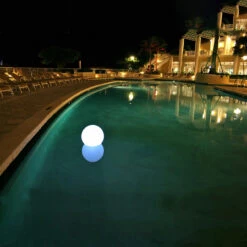 9" Chill Lite Floating Swimming Pool Choose-A-Color Round Bubble Light