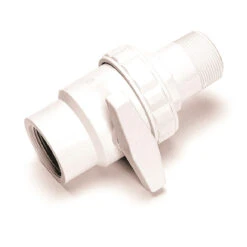 6.5-Inch White Hydro Tools Swimming Pool Socket Ball Valve