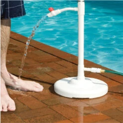 86-Inch White Standard Poolside Swimming Pool Shower With Foot Wash Spigot 9 86-Inch White Standard Poolside Swimming Pool Shower With Foot Wash Spigot -Pool Safe Pro swimline 89031 2 28171.1687482387