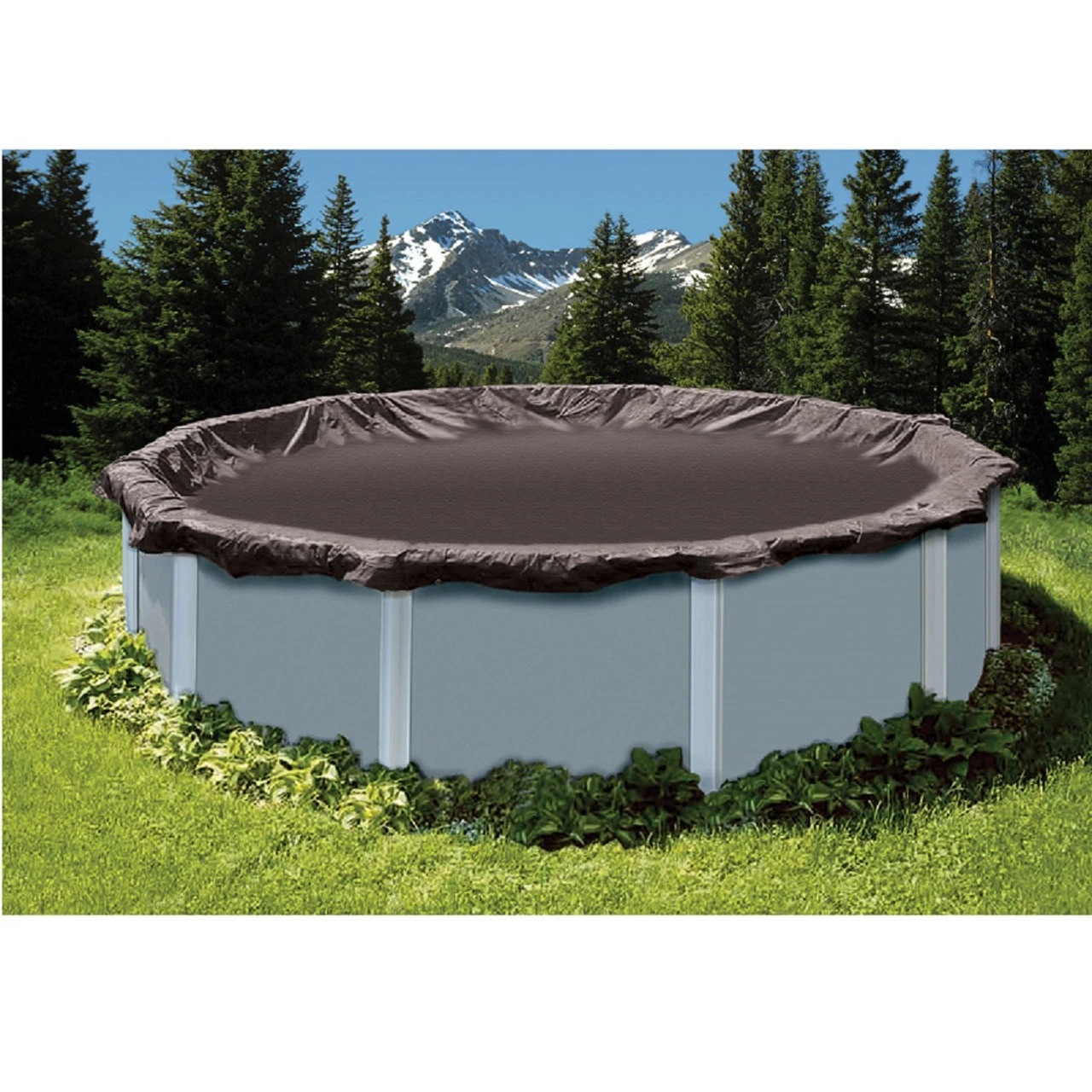 Black Deluxe Above Ground Swimming Pool Closing Leaf Net Cover 18' 5 Black Deluxe Above Ground Swimming Pool Closing Leaf Net Cover 18' - Image 3